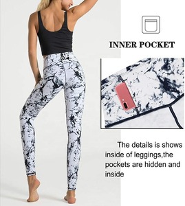 Ladies High Waist Yoga <b>Leggings</b> Set with <b>3</b> Pockets Tummy Control Workout Running <b>4</b> Way Stretch Yoga Bra and Pants Gym Workout - Product Image 5