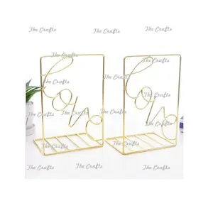 Gold Metal Home Decorative Books Rack Stand With Exclusive Quality Customized Size And Shape Bookends