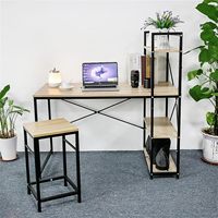 Bureau à domicile Table d'écriture pour ordinateur Table d'étude pour ordinateur avec étagère pour étudiants