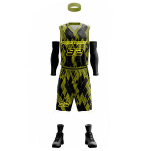Maillot de basket-ball en polyester vierge respirant à séchage rapide pour hommes uniformes avec logo personnalisé uniforme de basket-ball par sublimation - Product Image 1