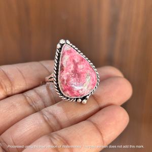 Anillos de Plata 925 con Gema de Tulita al por Mayor, Estilo Bohemio para Mujer, Joyería de Moda Ecológica y Hecha a Mano - Product Image 2