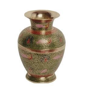 Florero de latón de alta calidad con grabado en oro acabado para decoración del hogar florero decorativo de mesa - Product Image 5