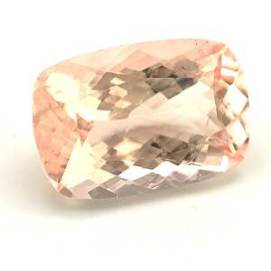 100% naturel pêche Morganite coussin forme non traitée brésil lâche pierre précieuse coussin forme portugais coupe pierre précieuse OEM - Product Image 2