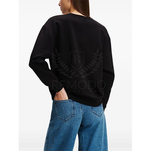Sudadera de punto personalizada con pedrería para mujer, estilo oversize, con brillo, venta al por mayor, top de streetwear - Product Image 2