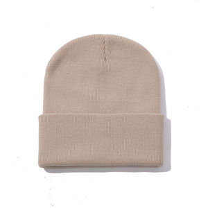 Gorro de Punto Personalizado de Moda para Invierno, Gorro de Punto Bordado, Color Sólido, Unisex, Cálido, Gorros de Invierno para Hombre, Venta al por Mayor - Product Image 5