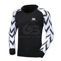 Gardien de but de football personnalisé rembourré uniforme à manches longues avec pantalon de protection gardien de but de football professionnel rembourré uniforme
