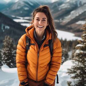 Chaqueta acolchada de invierno transpirable acolchada para mujer, abrigo de manga larga con capucha de punto, diseño Reversible ajustado para mujer - Product Image 4