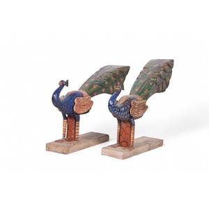 Pavo Real de Madera Hecho a Mano, Moderno y Tradicional, para Decoración de Sala de Estar, Navidad, Diwali y Bodas, Estilo Artesanal - Product Image 1