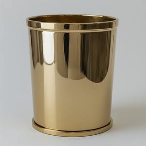 Poubelle en acier galvanisé robuste sans couvercle, adaptée à une utilisation intérieure et extérieure, avec une finition durable et stable - Product Image 1