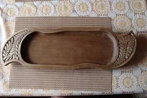 BANDEJA IMPRESA DE MADERA USADA DE LA MEJOR CALIDAD TALLADA Forma cuadrada disponible y artesanía de la India mejor muestra Venta caliente - Product Image 4