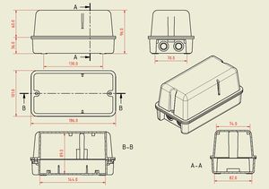 กล่องหุ้มแบบโปรไฟล์สูง PS-14H15 พร้อมเต้ารับ SCHUKO ภายใน ออกแบบมาเพื่อใช้กับชุดจ่ายไฟโดยเฉพาะ - Product Image 5