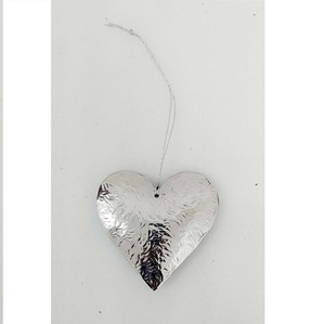 High Quality Silver Modern Christmas Hanging Ornaments Heart Set of 3 Pcs <b>Mirror</b> Polish Movable Decoration - Product Image 2