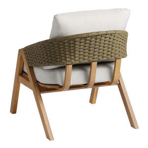 American Most Popular Cheap Furniture 2 Seater Rope Sofa Teak Solid Wood Outdoor Sofa Villa Quick Drying Chaise Sofa - Product Image 3