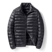 Veste bomber matelassée à capuche noire chaude d'hiver pour homme, fermeture éclair, coton, décontractée, sur mesure, grande taille pour une utilisation en extérieur
