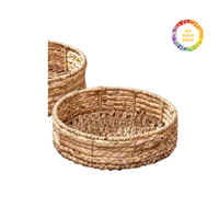Panier et plateau en jacinthe d'eau pour le rangement de la chambre à coucher et la décoration de table à un prix d'usine direct compétitif