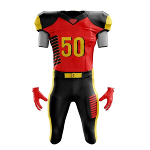 Uniforme de fútbol americano que absorbe la humedad al por mayor, personalizado, nombre del equipo, número sublimado, alta calidad, conjuntos de pantalones deportivos - Product Image 4