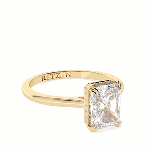 1,50 ctRadiant Cut Diamond Hidden Halo Anillo de compromiso para mujer - Product Image 6