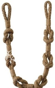Cortina de yute para decoración del hogar, Tieback - Product Image 2