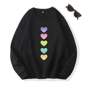 Jersey de Color superior a la moda para mujer, sudadera de manga larga, técnica lavada de algodón 100%, ropa de invierno ligera de ajuste holgado - Product Image 1