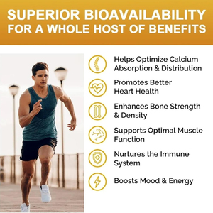 Complément alimentaire de haute qualité à marque privée, calcium avec vitamines D3, K2 et B12 en capsules, pour la santé des os, des articulations et des muscles - Product Image 4