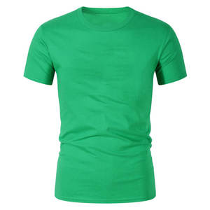 Venta al por mayor de ropa informal de los hombres de buena calidad de diseño personalizado de ajuste regular camisetas de cuello redondo 220 gramos de tela sólida patrón impreso - Product Image 1