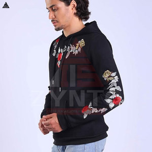 Sweat à capuche brodé de qualité supérieure pour hommes, coupe oversize, en mélange de coton, personnalisable, prix de gros - Product Image 6