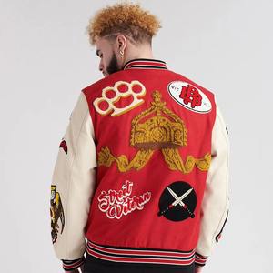 Belle veste universitaire en laine personnalisée du vendeur expert, col montant Letterman de la meilleure qualité avec propre toile patchwork pour l'hiver - Product Image 2