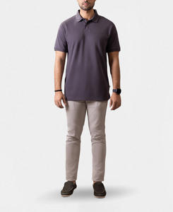 Chemise de sport pour homme personnalisée, brodée, unie, en coton, respirante, à manches courtes, pour le sport, la salle de sport, le golf, avec logo imprimé de luxe, à séchage rapide - Product Image 5