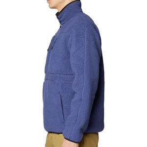 Chaqueta polar de Sherpa para hombre de invierno cálida con logotipo personalizado de fábrica, abrigo informal para hombre, chaqueta polar de Sherpa con cremallera Reversible para hombre, venta al por mayor - Product Image 3