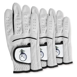 Gants de golf design en cuir synthétique à revêtement en silicone pour la ventilation et la main gauche avec dragonne réglable pour l'extérieur - Product Image 1