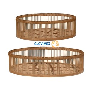 Best New Collection Bamboo Rattan Fruit Candle Trays Serving <b>Storage</b> Trays Natural Custom Design For Restaurant Decor - Product Image 1