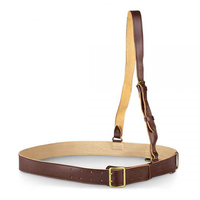 Brand New British Brown Original Leather Sam Brown Ceinture Cross Strap Ceintures en cuir véritable marron foncé
