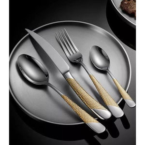 Ensemble de Couverts Design Moderne Dernier Arrivage Miroir Brillant Poli Or PVD Enduit Acier Inoxydable Laiton Ustensiles de Cuisine Qualité Fourniture - Product Image 2