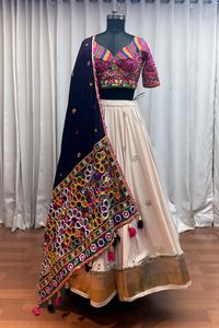 Navratri Special Viscose Cotton With Kutchhi Work Lehenga Choli Indian Expoert And <b>Supply</b> At Lowest Rate - Product Image 3