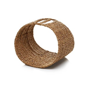 Luxury office stationery accessories seagrass newspaper container portable woven magazine holder - Product Image 3