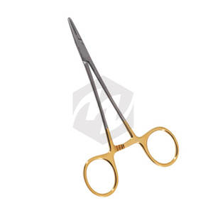 Halsey Porte-aiguille Carbure de tungstène Chirurgical Acier inoxydable Instruments médicaux Suture Dentaire Vétérinaire Médical 14cm Courbé - Product Image 3