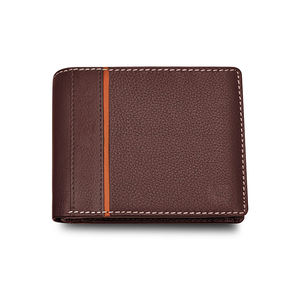 Portefeuille en cuir véritable de style vintage de luxe pour hommes, fait à la main, de qualité supérieure, fermeture à glissière, courte longueur, motif rayé, bas prix - Product Image 1