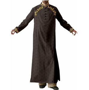 Túnica Islámica de Color Sólido de Alta Calidad para Hombre, Ropa Musulmana, Estilo Saudí, Túnica Árabe, Jubbah Al Haramain, Kaftan - Product Image 5