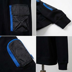 Sudadera Cyberpunk Futurista Oversize, Estilo Utilitario, Color Negro Mate, Techwear, con Bolsillos Funcionales, 100% Algodón, para Invierno - Product Image 4