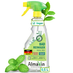 AlmaWin Nettoyant Salle de Bain Personnalisé 500ml Menthe Fraîche Efficace Contre le Calcaire, les Résidus de Savon et la Saleté Détergent Organique - Product Image 1