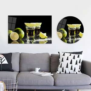 Elegante Lienzo Decorativo con Impresión de Tequila y Limón para Decoración de Cocina, ARTE EN VIDRIO TEMPLADO - Product Image 1