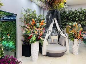 Annapark โซฟาหวายสำหรับสวน, ผลิตจากหวายคุณภาพสูงใช้เป็นศาลาพักผ่อนกลางแจ้งเฟอร์นิเจอร์โรงแรม - Product Image 6