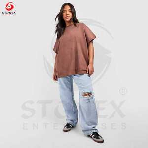 Dernier style de t-shirts pour femmes T-shirts légers pour femmes T-shirts pour femmes de grande taille fabriqués au Pakistan à vendre - Product Image 5