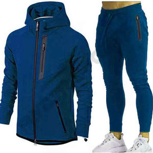Ensemble de jogging athlétique 2 pièces pour homme Sweat-shirt de sport d'hiver avec sweat à capuche et pantalon de survêtement - Product Image 3