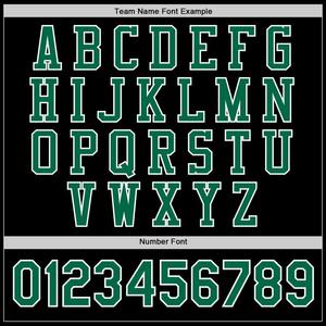 Bomber personnalisé noir Kelly vert-blanc veste Varsity Letterman à bouton-pression complète coupe-vent streetwear veste Varsity vintage pour hommes - Product Image 4