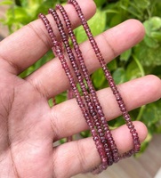 Perles facettées rondes de 16 pouces, qualité AAA, tourmaline rose rubellite naturelle de 2 mm, fabrication de bijoux, vente en gros, approvisionnement en vrac