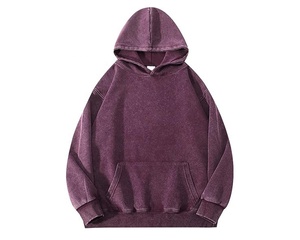 Hoodies respirants délavés à l'acide avec broderie, logo personnalisé imprimé numériquement, en coton écologique, coupe ample - Product Image 4