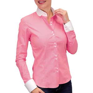 Nuevas camisas de vestir ajustadas a la moda para mujer, camisetas formales de manga larga con cuello vuelto y botones, camisas de vestir para mujer, venta al por mayor de tinte liso - Product Image 6