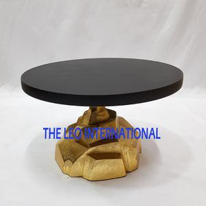 ขาตั้งเค้กอะลูมิเนียมทรงกลมเคลือบทองคุณภาพส่งออก อุปกรณ์ทำขนมสำหรับตกแต่งงานวันเกิด - Product Image 3