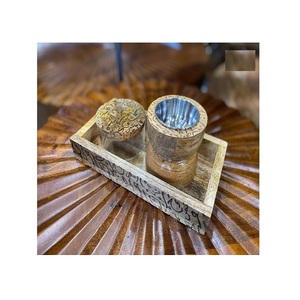 Trending Design Wood Mabkhar With <b>Box</b> And Tray Superior Quality <b>Incense</b> Oud Burner For Wedding Party Use - Product Image 1
